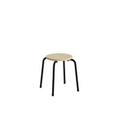 Taburet Caesar 118, massiv birk, alu stel
