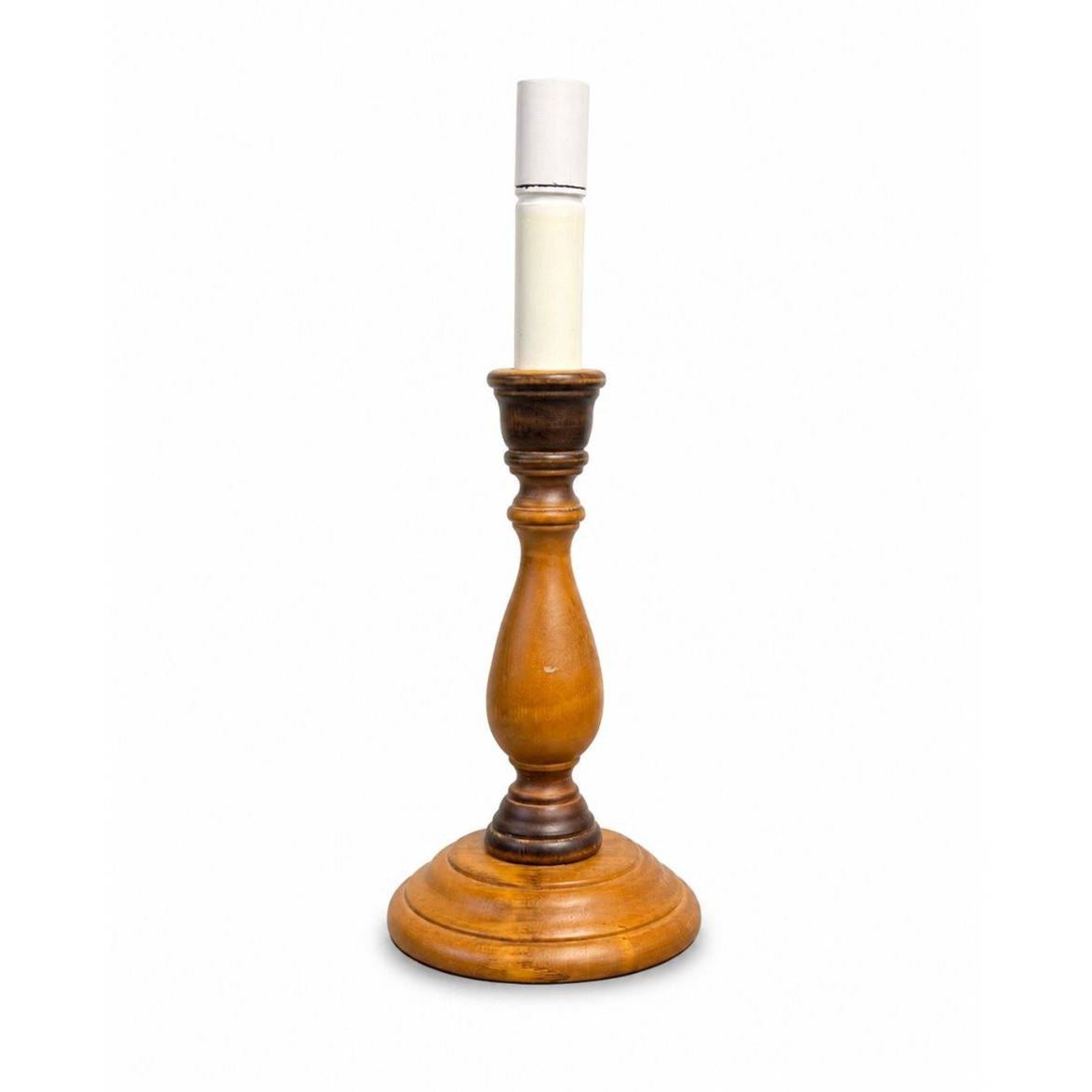 Vintage by Bright 1-2-3 Lampfot Brun, Trä 32cm
