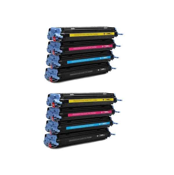 Rabattpaket! HP 124A - 2 x 4 färg BK-C-M-Y - Kompatibel - 124A - 17.000 sidor