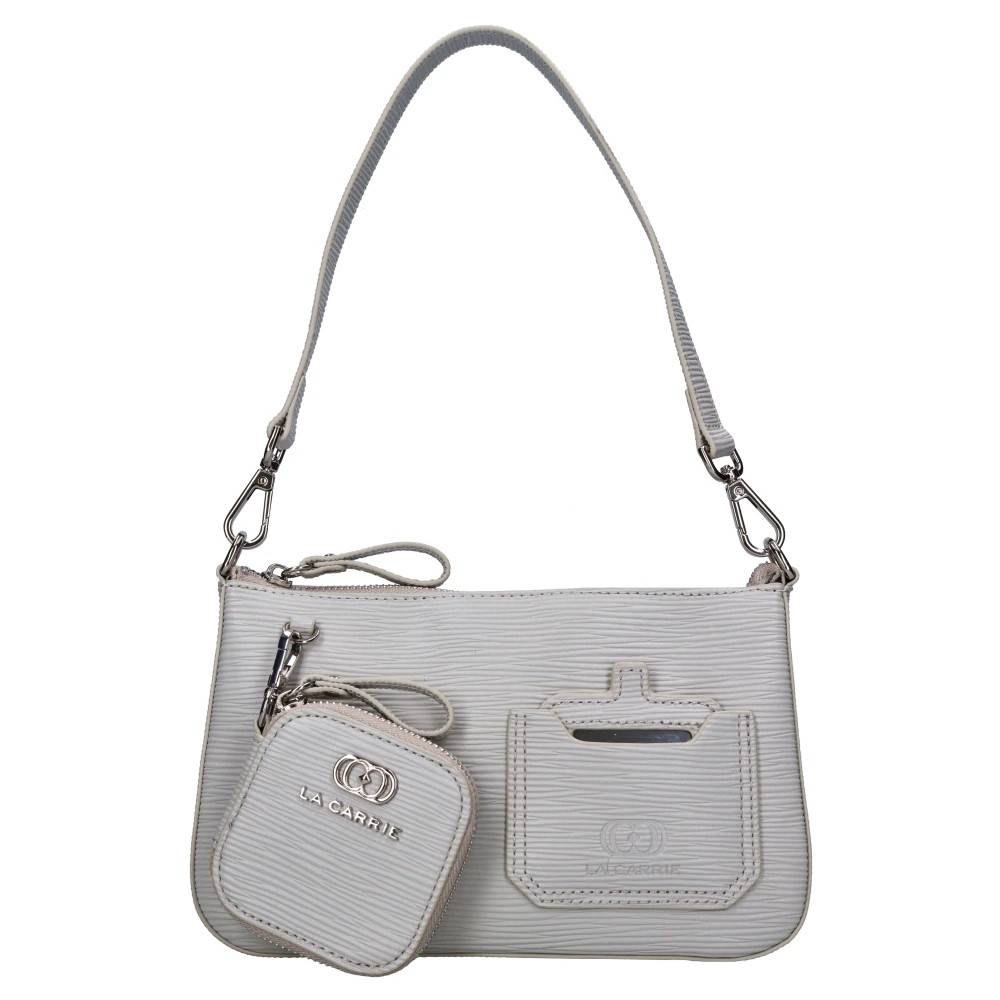La Carrie Faux Leather Pocket Bag - Tasker - Dame - Grå - ONE SIZE - Uld