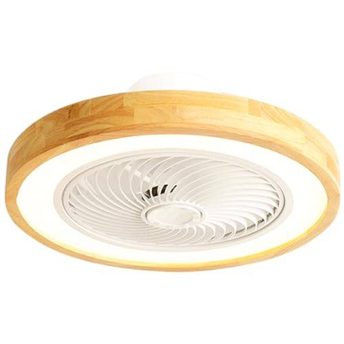Trätakfläkt Med Ljus Steglös Dimmer 6 Hastigheter Träfläkt Takljus Quiet Timer 2H Takfläktar Med Lampor Och Fjärrkontroll Vändbara DC-motorer Vinter/sommar För Sovrum Och Vardagsrum