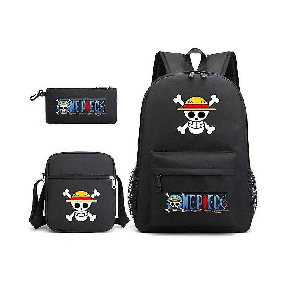 (Style 2) One Piece backpack three piece set game peripherals backpack large capacity outdoor campus for middle school students