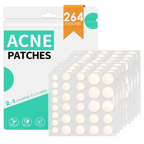 Home Holic 264 Stück Pimple Patches Hydrokolloid Unsichtbare Pickel Patch mit Teebaumöl Tag und Nacht Verwenden Pimple Patch Akne Patches Wasserdichte Atmungsaktive Acne Patch Pflaster Anti