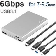 Blueendless 2.5 tum aluminium hdd fodral ssd hd extern hårddisk sata till usb hårddisk fodral för 9.5mm 15mm hdd box - U23qc ca cc