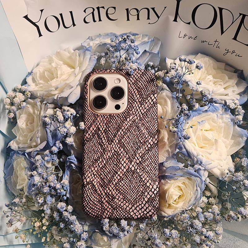 Python Skin Texture Is Suitable for Apple 15promax Phone Case, IPhone13 Half-pack 14/12 Fashionable 11 Sets iPhone X/Xs Universal