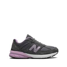 New Balance - 990v5 MiUSA Lead Dark Violet Glow sneakers - dam - gummi/grismocka/mesh/Tyg - 5 - Grå