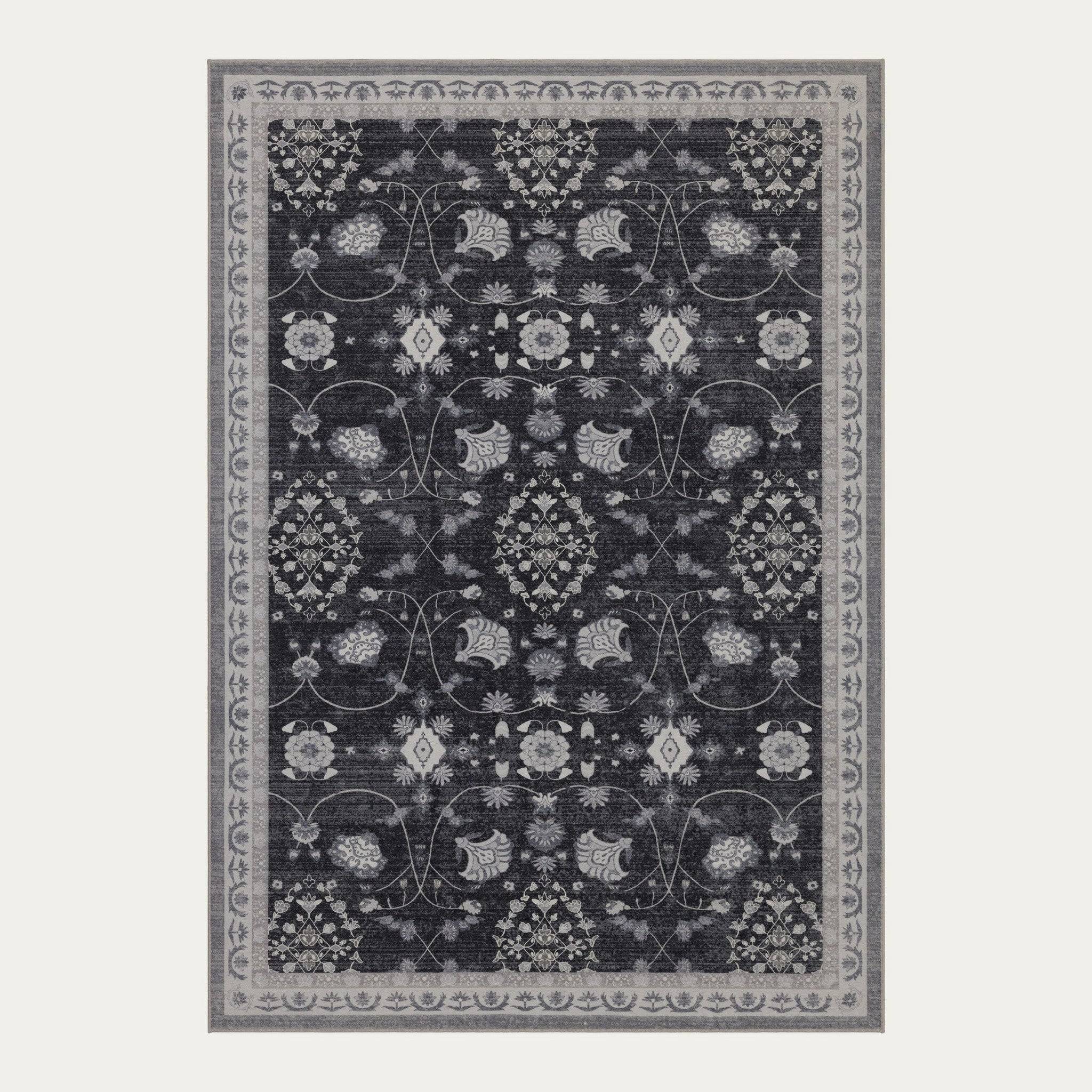 Inka 1146 Vaskbart Tæppe - Rektangulær / Sort / 160x230 cm