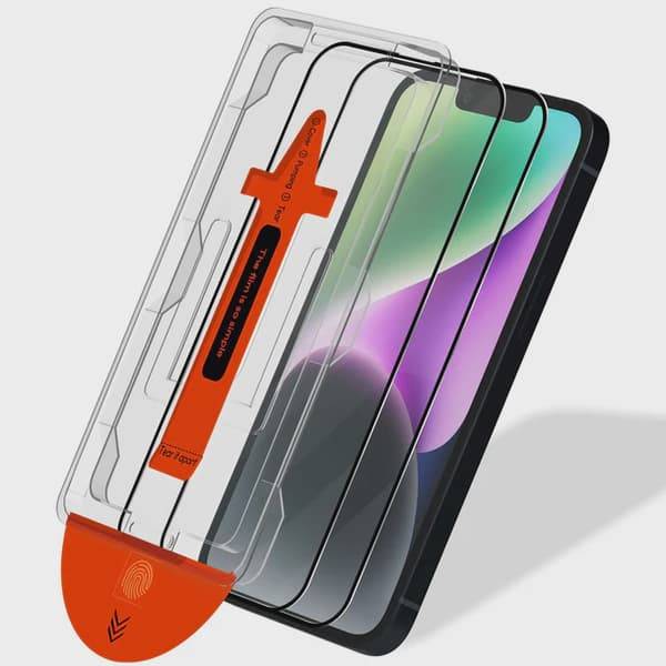 [2-PACK] iPhone 6/7/8/SE (2020/2022) Skärmskydd Härdat Glas - Med Monteringsram
