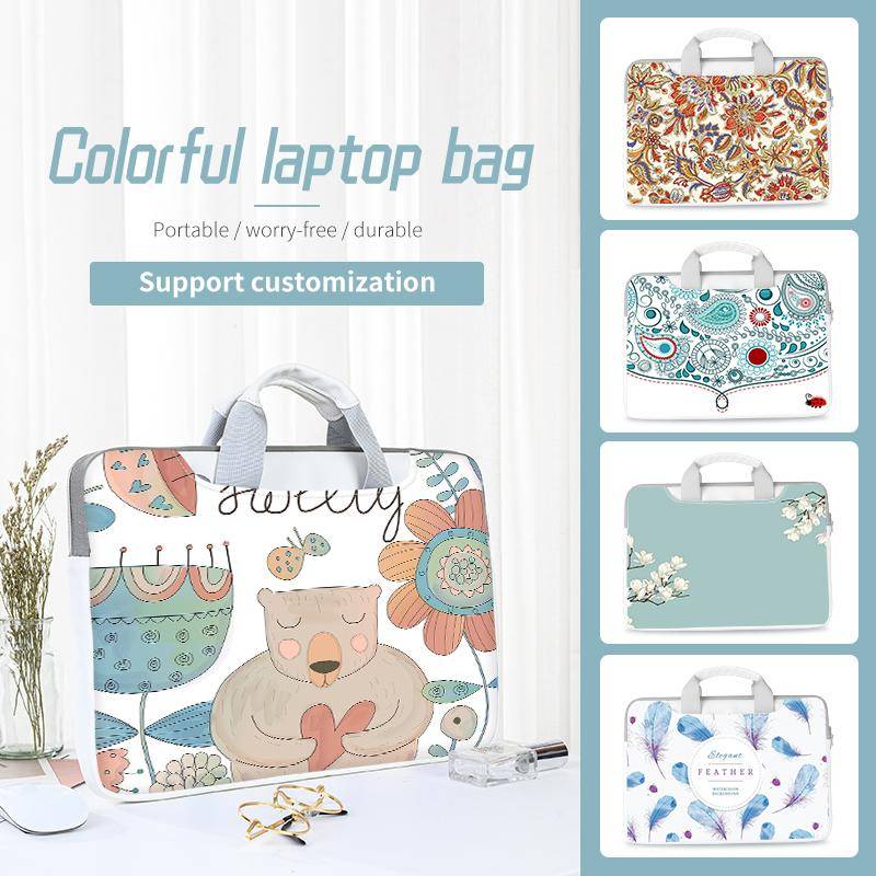Laptopväska Datorfodral PU Laptop Axelväska Handbag Ins Multi Purpose 12 13 14 15,6 17,3 tum för Macbook/HP/Lenovo/Acer
