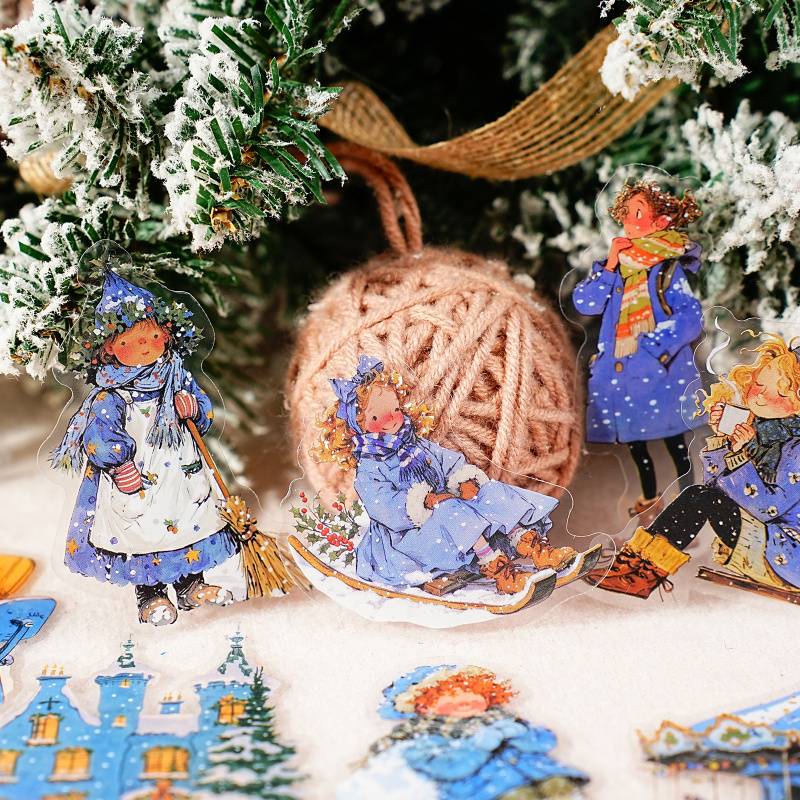 15pcs/lot Fantasy Fairy Tale Landscape Decor Stickers Vintage DIY Handmade Album Scrapbooking Decorative Paper Supplies