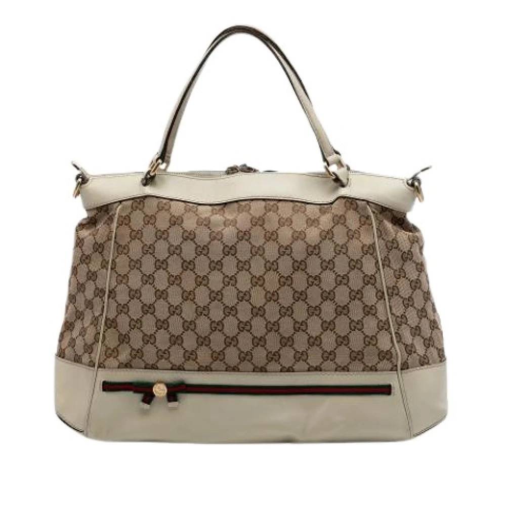 Gucci Vintage Pre-owned Canvas gucci-tasker - Vintage - Dame - Beige - ONE SIZE -
