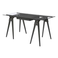 Arco Desk - Black Stained Solid Oak