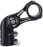 GEWAGE Justerbar Styrstam MTB/Landsväg/BMX – Styrlift -130° till +90°, 75/95/130 mm, 31,8 mm, 3D-smidd aluminium – För sportig cykling & bekväma turer (A825-75)