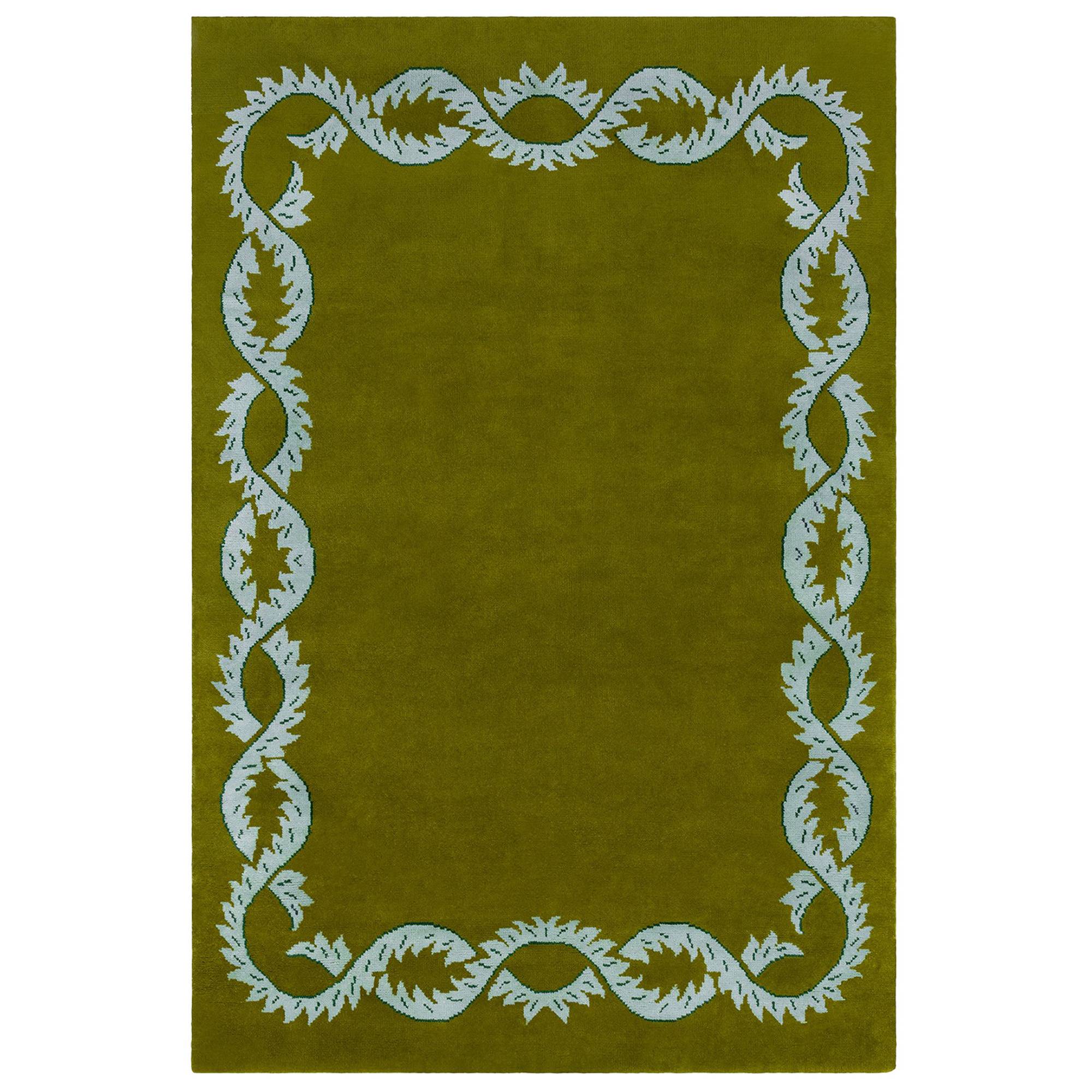 Nordic Knots - CR Climbing Vine Olive 170 x 240 cm - Mønstrede tæpper - Campbell-Rey - Uld