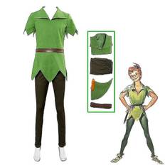 Peter Pan Cosplay Anime Kostume Grøn Elver Uniform Kjoler Drenge Piger Halloween Karneval Kostume Fancy Dress Suit Mænd -a XXL XXL Men