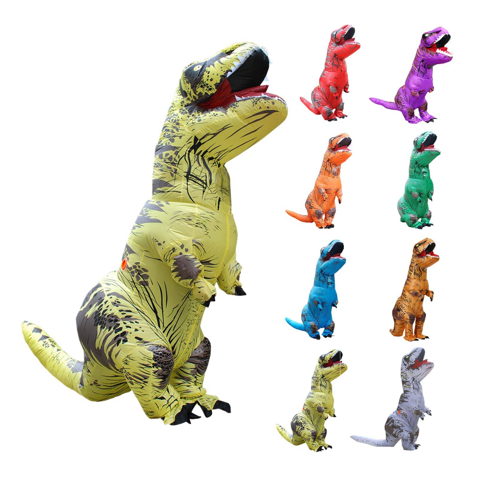 Miffia Vuxen Dinosaurie Uppblåsbar Tyrannosaurus Rex Uppblåsbar Cosplay Dinosaurie Dinosaurie Cosplaydräkt, Dräkt, T-REX Kostym, Kigurumi,