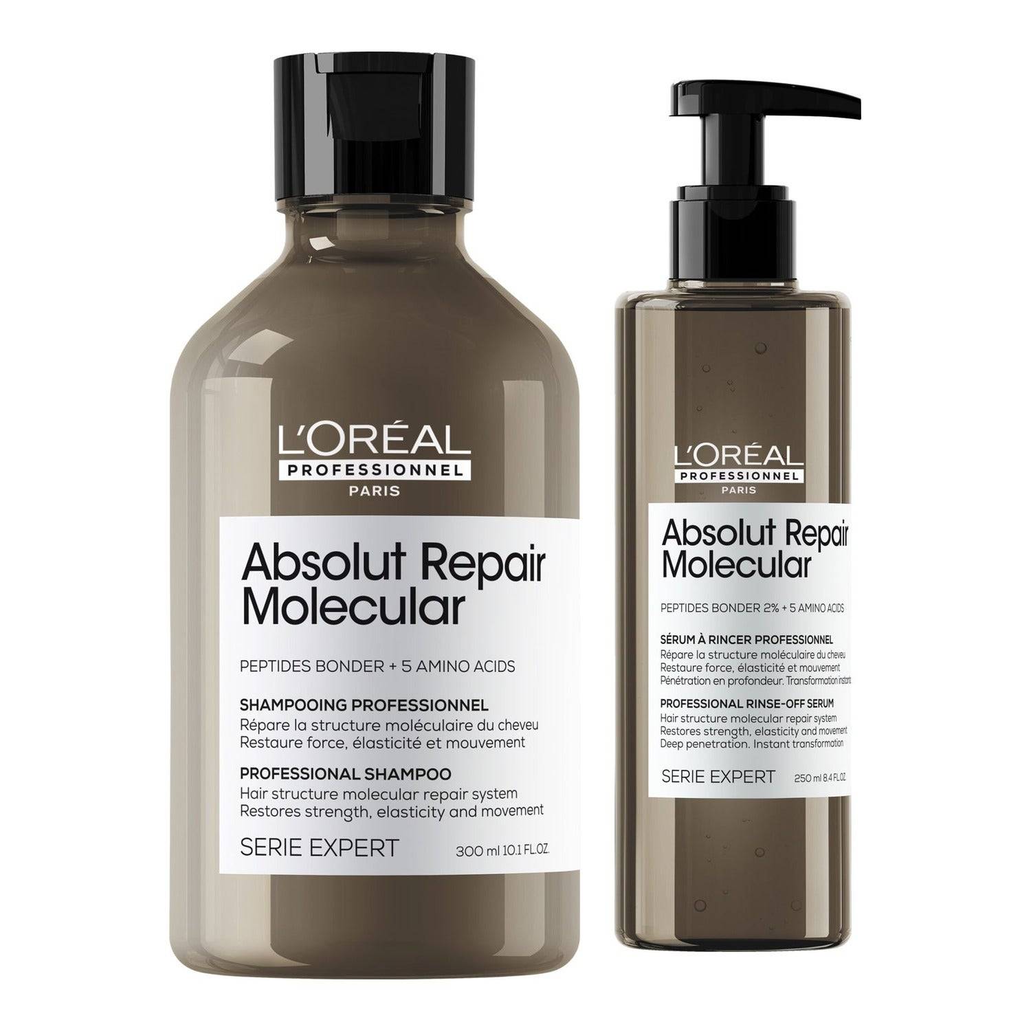 L'Oréal Professionnel Absolut Repair Molecular Shampoo & Rinse-Out Serum 300 ml + 250 ml - 550 ml