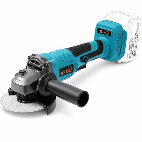 KATSU FIT-BAT 21V Brushless Cordless Angle Grinder 115 mm, 3 Speed, for Sharpening Cutting Polish, No Battery and Charger (Budget) 102606