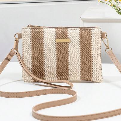Mini wristlet myntplånbok axelväska crossbody, damväska, ny vår/sommar-mode, mångsidig, söt fyrkantig nischaxelväska för crossbody, grossist - Ljus Khaki