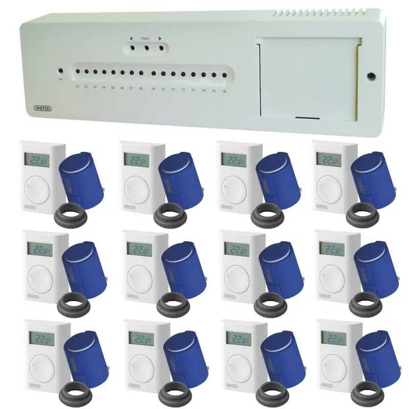 Wavin AHC 9000 trådløs gulvvarmestyring uden display - 12 kredse Opgrader 3 termostater til IR