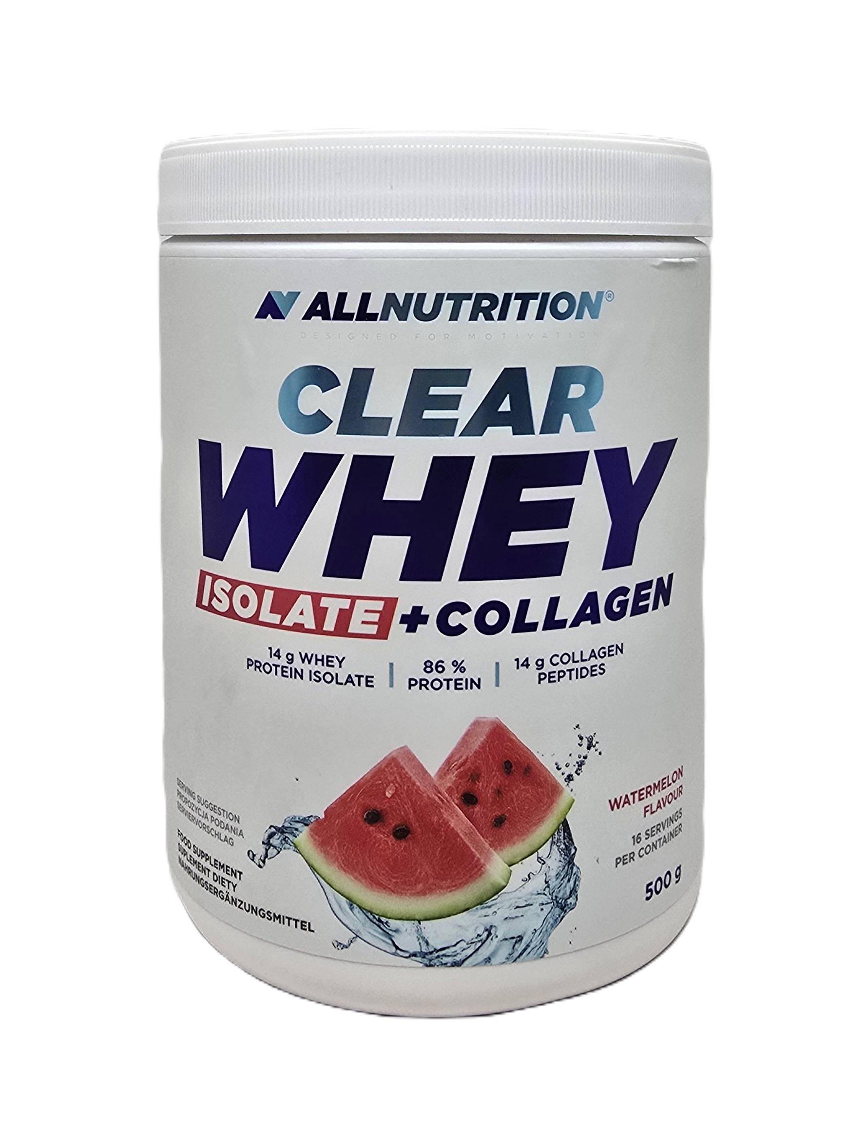 Allnutrition - Clear Whey Isolate + Collagen, Watermelon - 500g