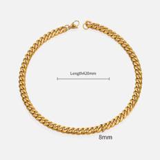 58:DAYS - Halskedja, guld 42 cm