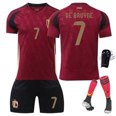 2425 Belgien fodbold hjemmebanetrøje DE BRUYNE Bær sokker+Beskyttende udstyr