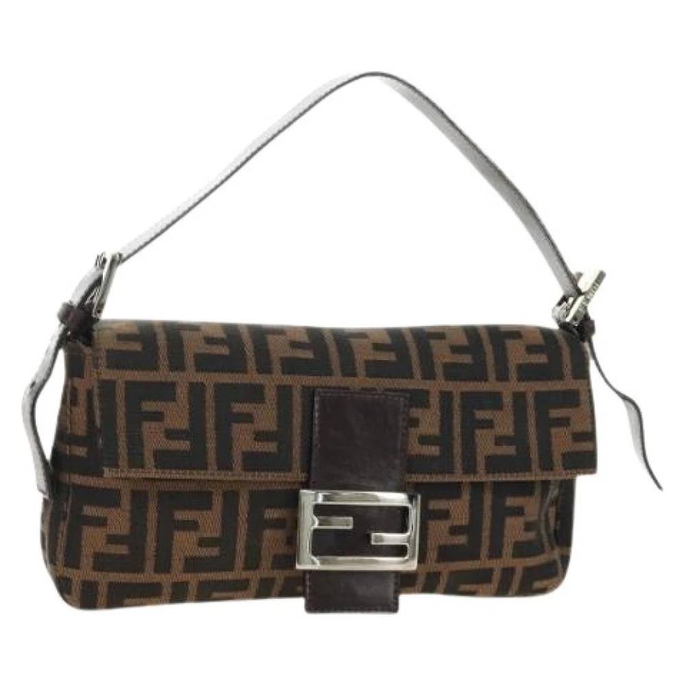 Fendi Vintage Pre-owned Vintage Zucca Canvas Skuldertaske - Vintage - Dame - Brun - ONE SIZE - Uld