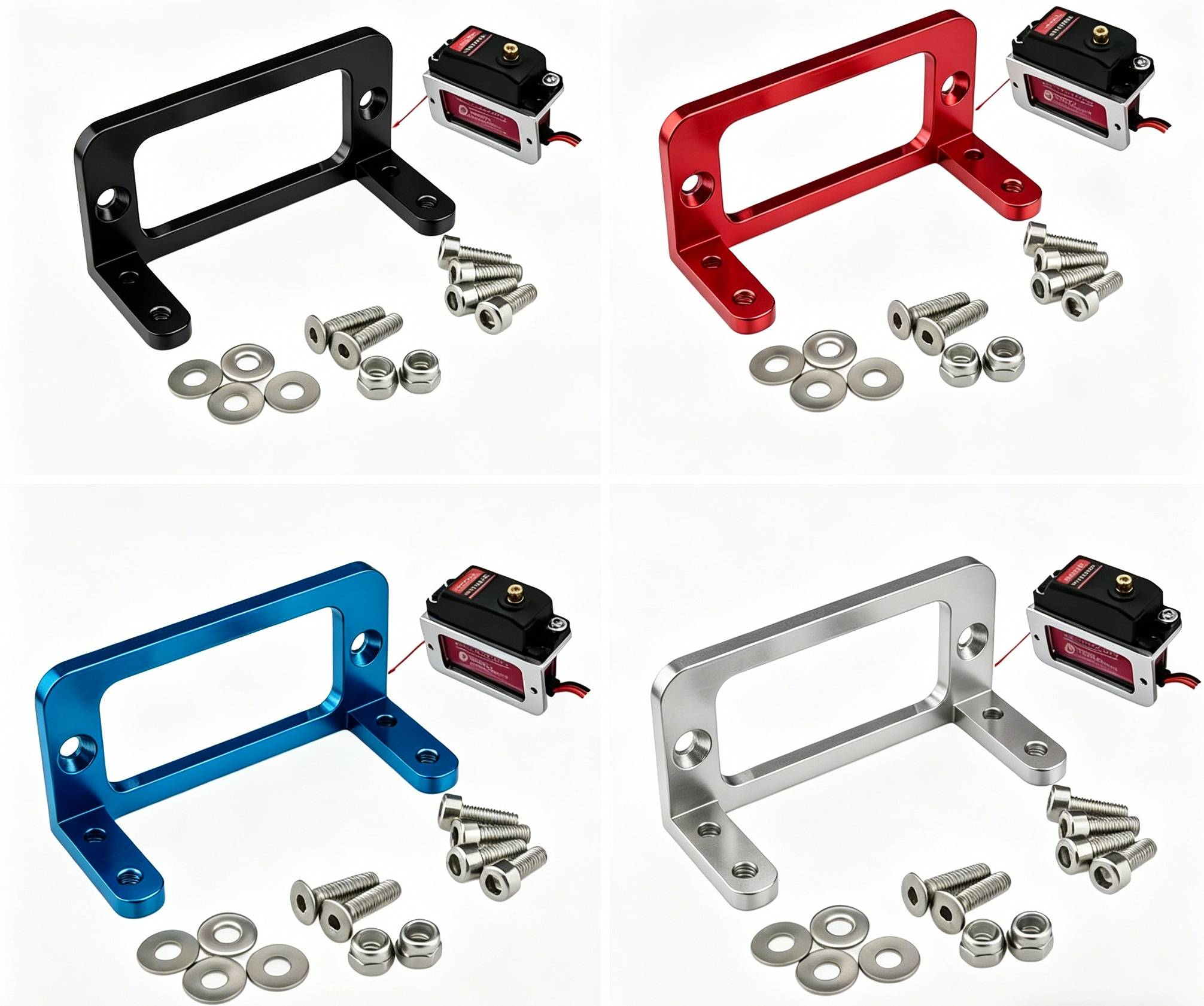 Servo Holder Servo Mount CNC Aluminum Alloy for RC Boat Car Airplane Servo 1pc