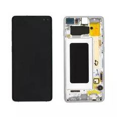 Samsung Galaxy S10 Plus Skärm med LCD Display Original - Vit