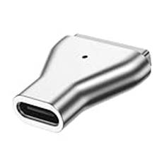 BEYEE USB C till magnetisk adapter, typ C till 2 magnetiska T-huvuden, PD 100 W, snabbladdningsomvandlare, kompatibel med MacBook Air Pro 2013–2015