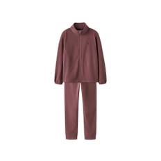 Name It Fleecesæt Rose Brown Med Lynlås - Str. 12y 152cm