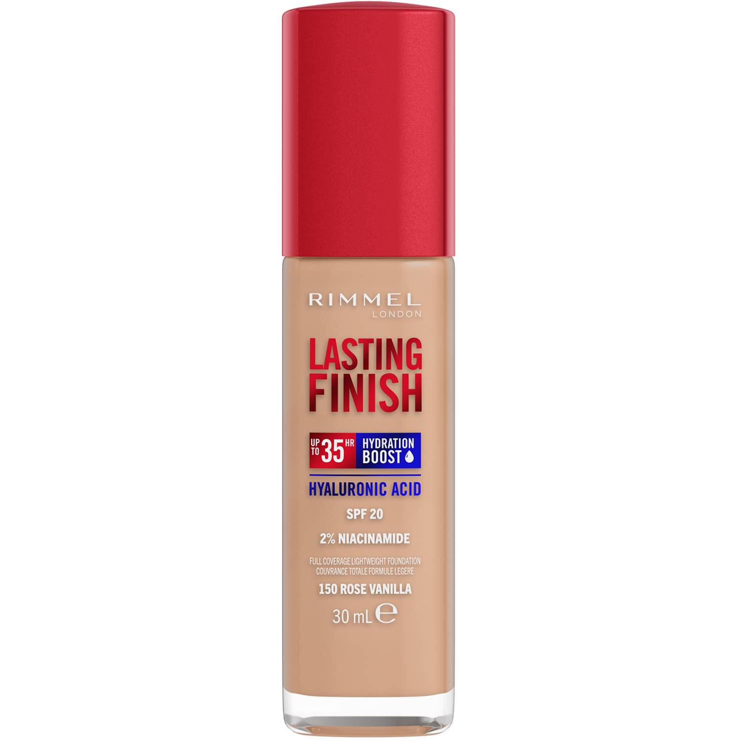 Rimmel London Clean Lasting Finish Foundation 150 Rose Vanilla - 30 ml
