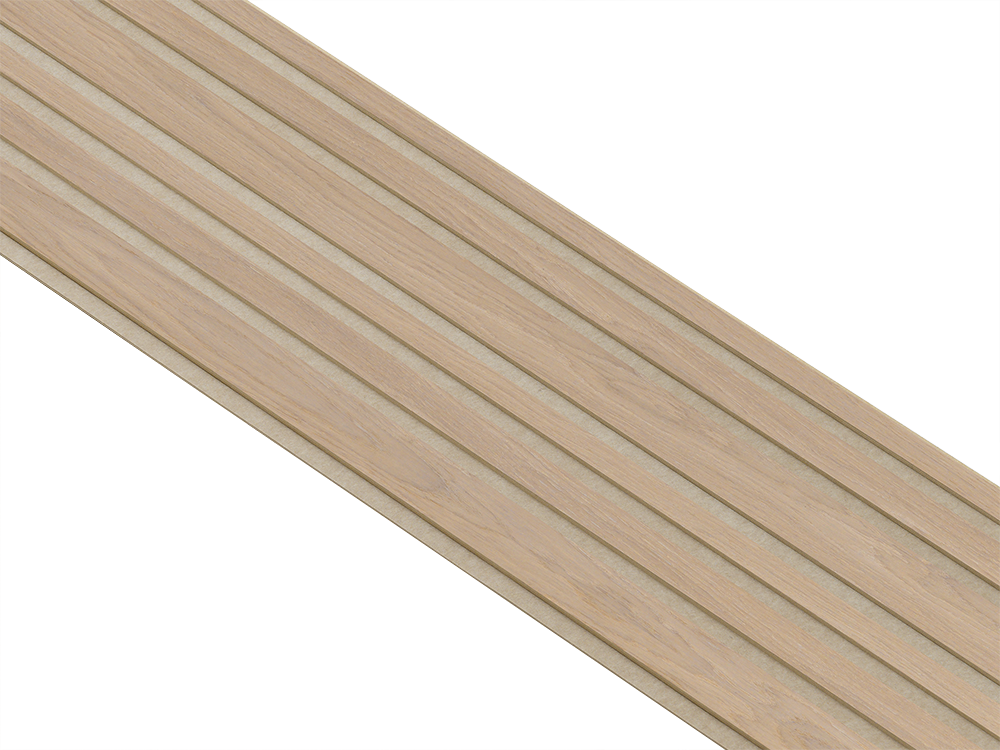 I-Wood Basic Mixed listebredde paneler, i natur ubehandlet - mål 16 x 300 x 2400 mm.