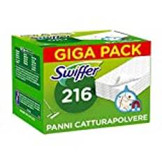 Swiffer Dammsamlardukar, 216 torra mikrofiberdukar, damm och smutsfångande dukar, bra för alla typer av golv och djurhår, full storlek