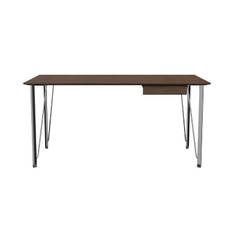 FH3605™ Skrivebord m. skuffe - Krom/Valnød/Valnød