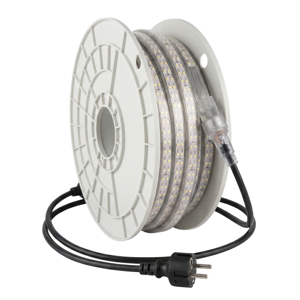 25m LEDlife arbejdslys LED strip på tromle - 230V, IP68, 168 LED/m, 9W/m, 1200 lm/m - Kulør : Neutral