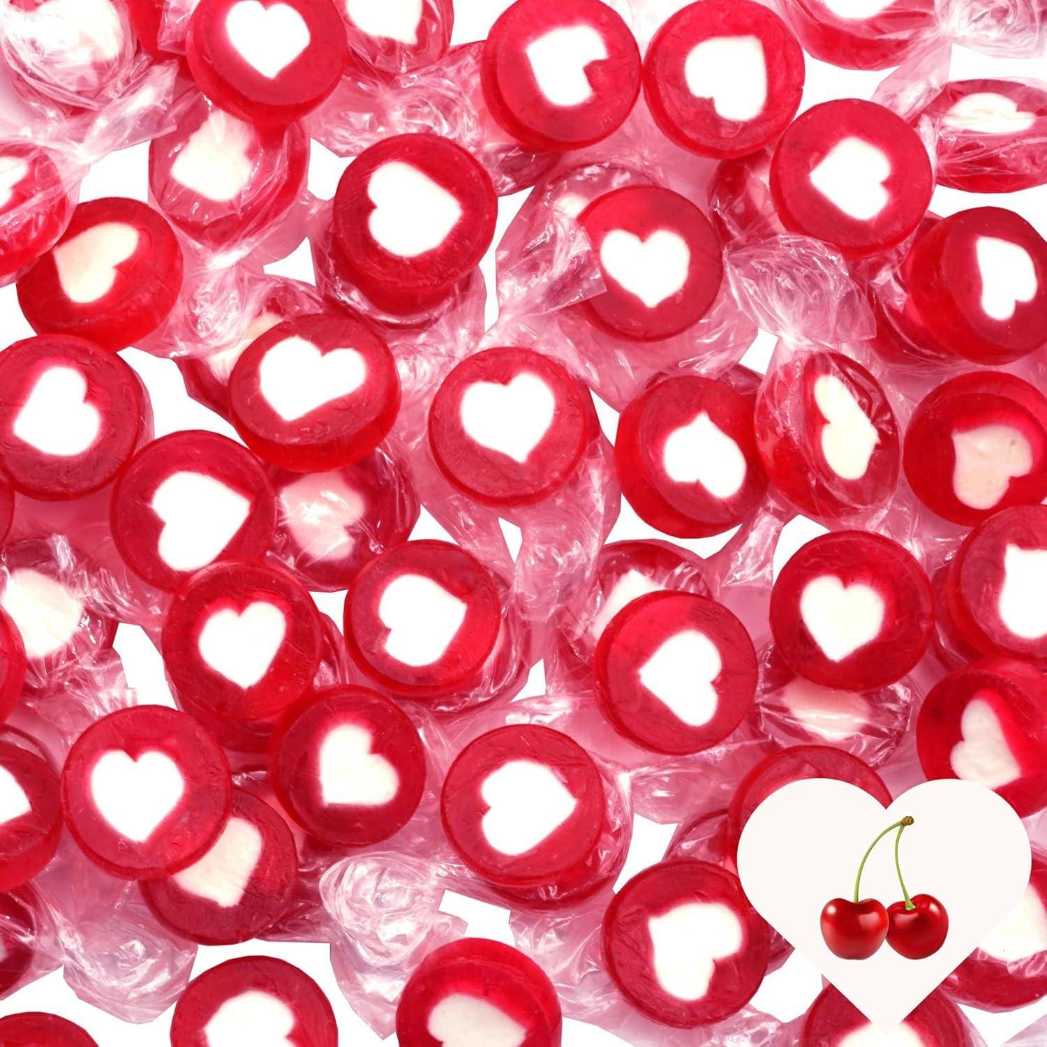 handgemachte Bonbons Herzbonbons rot-weiss _ Geschenk Valentinstag - Gastgeschenke Taufe, Hochzeit, Babyshower - Bonbons Herz