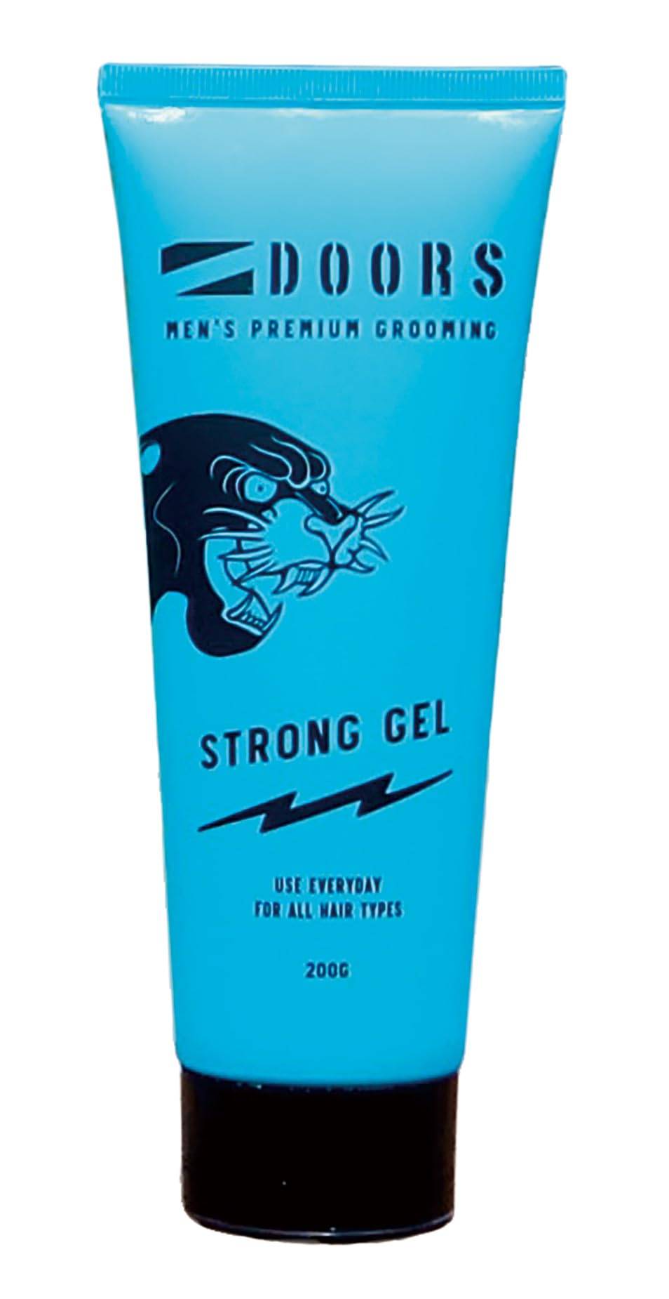 DOORS Strong Gel, Fruity & Fougere Notes, 200g, Men's Super Hard Styling Gel