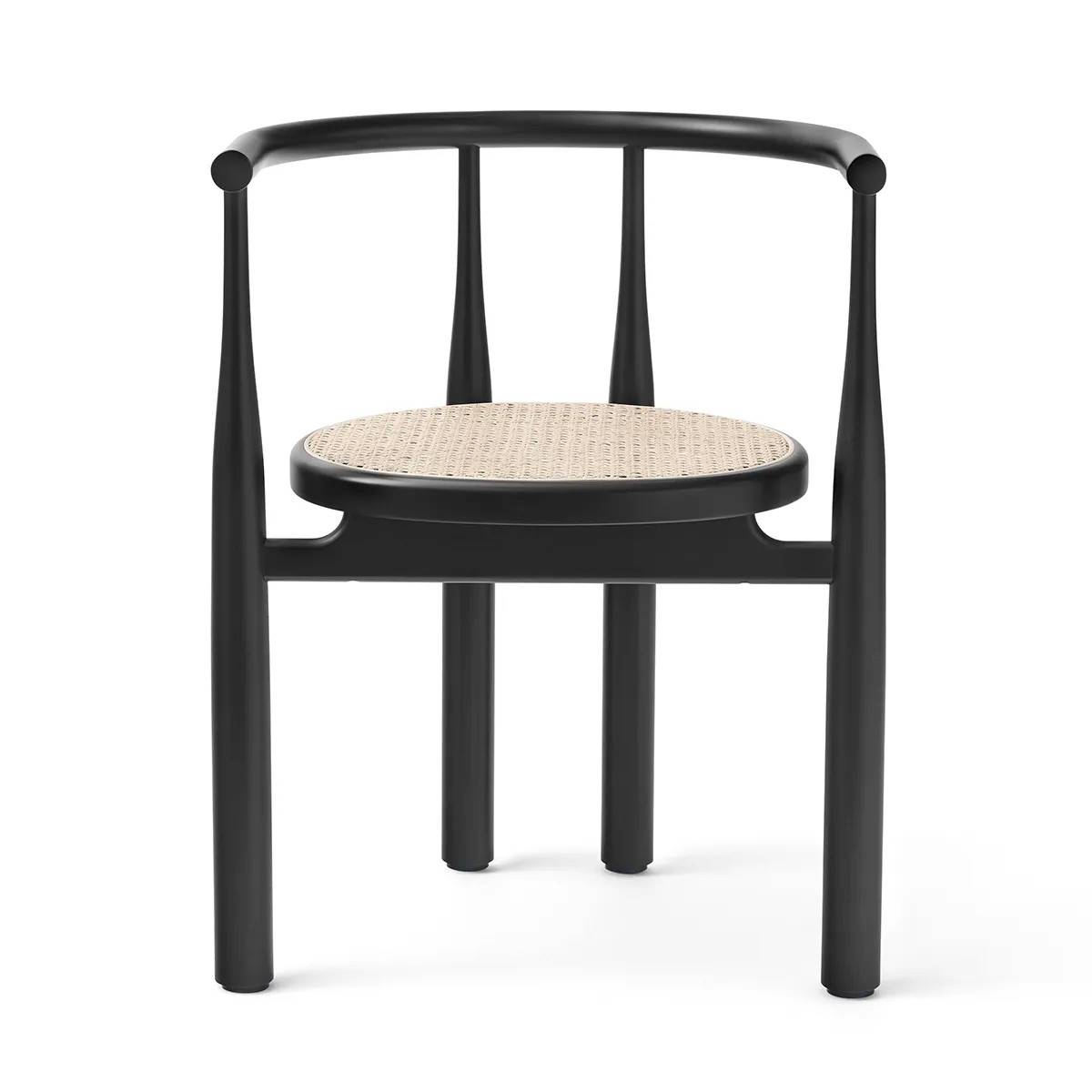 New Works, Spisebordsstol Bukowski Rattan Black med armlæn
