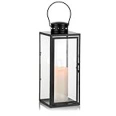 NUPTIO Ljuslykta Utomhus Svart: 35cm Höga Trädgårdsljuslyktor Inomhus Hängande Dekorativa Minnesmärke Metallglas Utanför För Vardagsrum Jul Halloween Bröllop Centerpieces