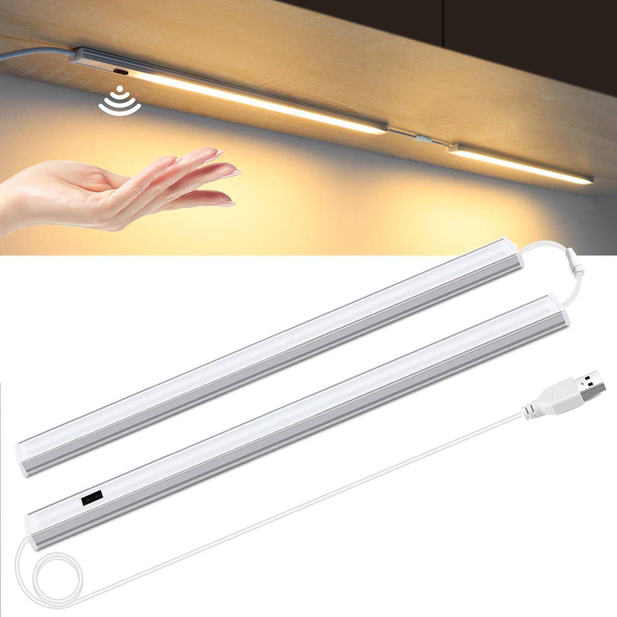 Rörelsesensorlampa Trådlös LED Nattlampa USB 5V Aluminium Vägglampa För Köksskåp Garderobslampa Boklampa Bakgrundsbelysning