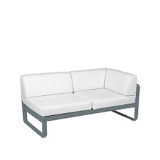 Fermob Bellevie Corner modulsoffa 2-sits storm grey, offwhite dyna, höger