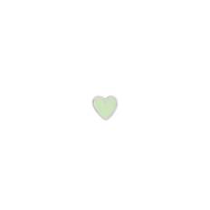 STINE A – PETIT LOVE HEART MINT GREEN ENAMEL SILVER