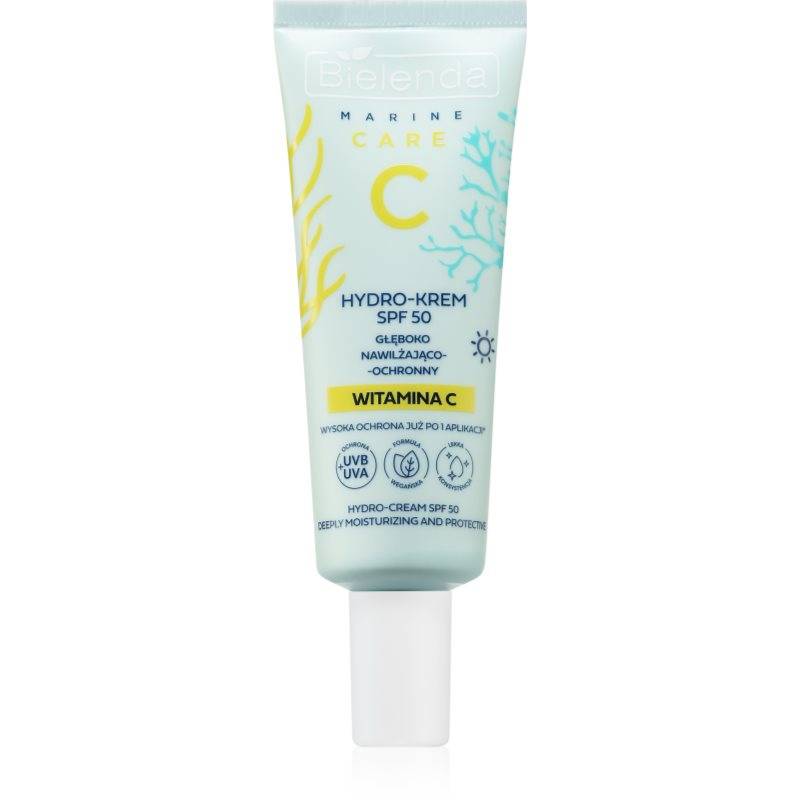 Bielenda C Marine Care Hydro-cream deeply moisturizing and protective SPF 50 Fuktgivande och skyddande kräm med vitamin C SPF 50 40 ml
