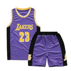 Lakers #23 Lebron James Jersey nr. 23 Basket Uniform Set Barn Vuxna Barn