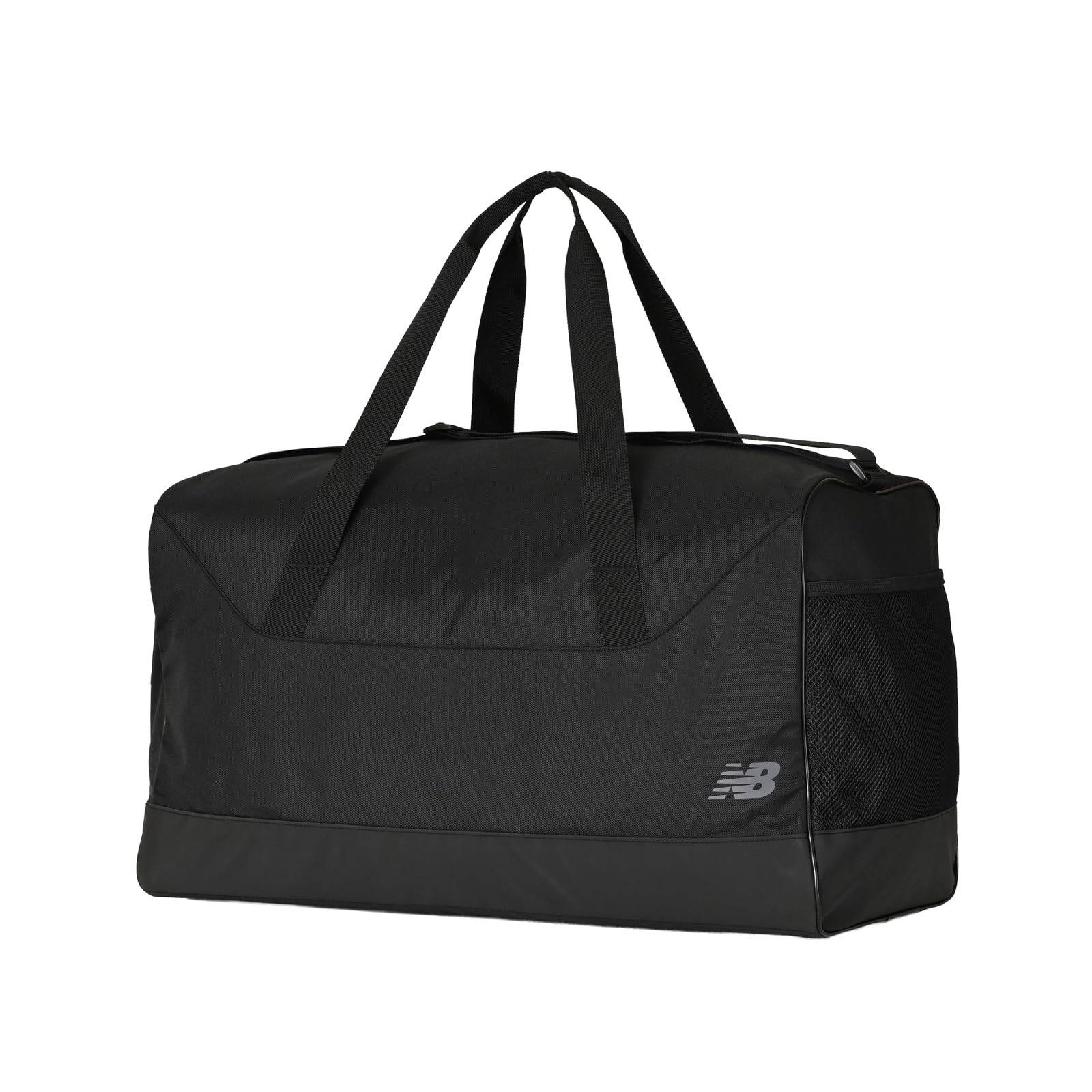 New Balance Essential Large Duffel Bag (LAB53515) Boston Bag, Large Capacity, Black, One Size