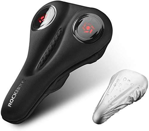 ROCKBROS Cykelsadelöverdrag Gel Sadelöverdrag Smal och Andningsbar Vaddering Sadelöverdrag Cykelsitsöverdrag för MTB, vägcykel, E-cykel röd/blå (28 * 17cm)