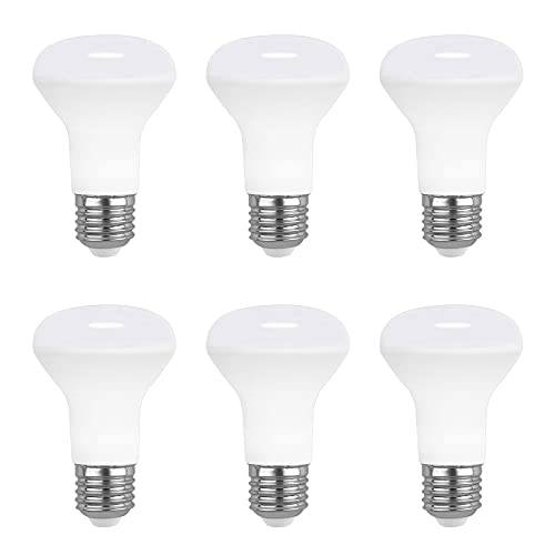 Akynite LED-Reflektor R63 E27 7W Warmweiß 2700K, 665LM mit 120° Abstrahlwinkel, Ersatz Halogenstrahler E27 60W, AC 220V, R63 LED Reflektorlampen für Deckenstrahler, Nicht Dimmbar, 6er-Set