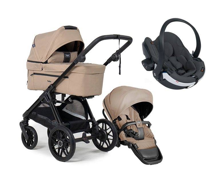 Emmaljunga Sento Pro duovagn Ergo+ 2027 + BeSafe iZi Go Modular X2 babyskydd